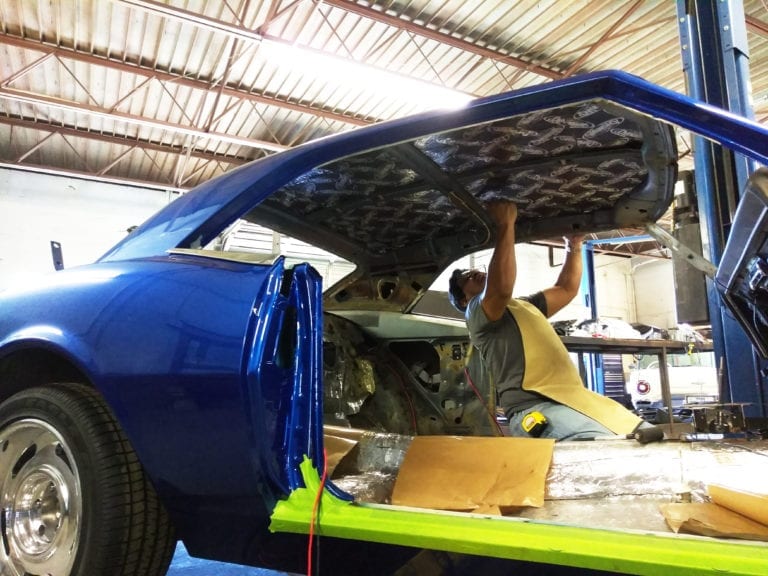 Sound deadening installation (Dynamat)